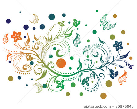 Colorful Floral Ornament Colorful Floral Ornament 50876043