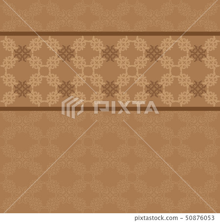 Brown floral lace pattern Brown floral lace pattern 50876053