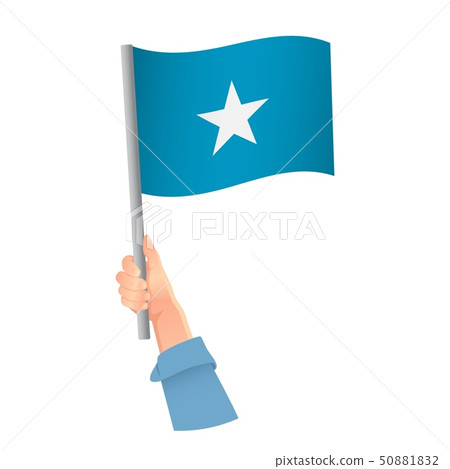 Somalia flag in hand icon 50881832