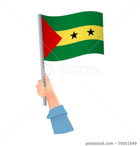 Sao Tome and Principe flag in hand icon Sao Tome and Principe flag in hand icon 50881849