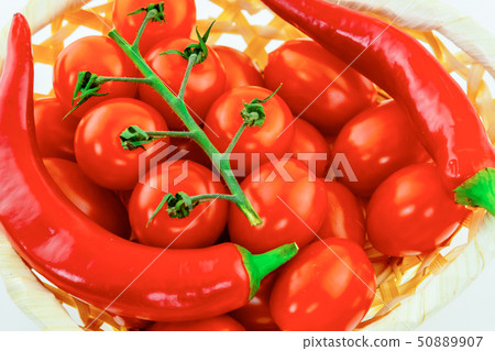 mix set of vegetables juicy ripe cherry tomato 50889907