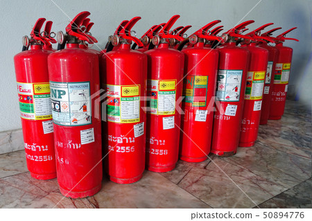Red tanks of Chemical fire extingusher were Red tanks of Chemical fire extingusher were 50894776