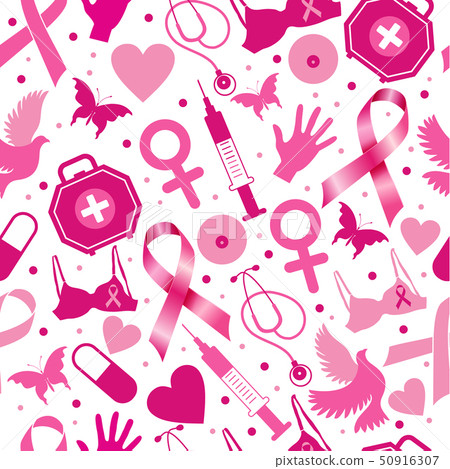 Seamless pattern of breast cancer for october awareness month. Seamless pattern of breast cancer for october awareness month. 50916307