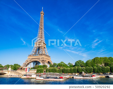 Paris Eiffel Tower and Seine 50920292