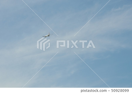 Blue sky and clouds and airliner Blue sky and clouds and airliner 50928099