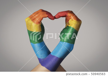 rainbow heart 50940563