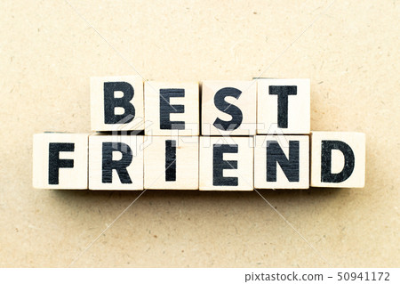 Letter block in word best friend 50941172