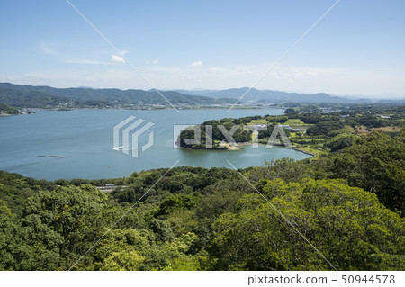 Zenzanji溫泉全景從Hamanako音樂盒博物館的視圖 Zenzanji溫泉全景從Hamanako音樂盒博物館的視圖 50944578