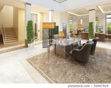 Area stairs and lift indoor lounge area. 50947929