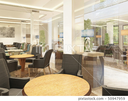 Luxury design breakfastroom in the building of the 50947959
