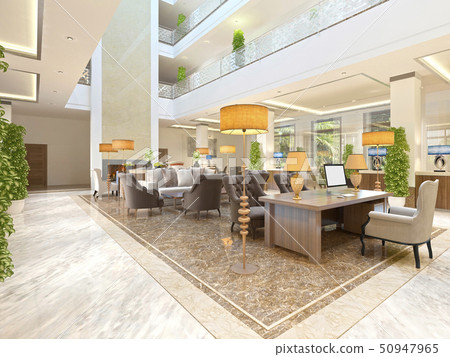 The interior design of the lounge area with a The interior design of the lounge area with a 50947965