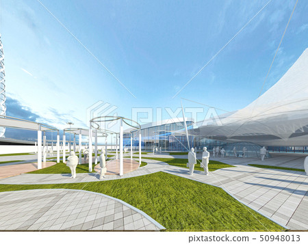 Design construction in the park area in the Design construction in the park area in the 50948013