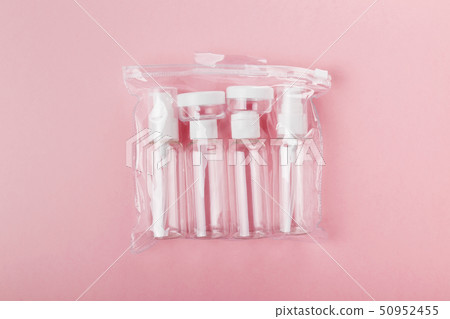Travel small bottle set, in transparent cosmetic 50952455