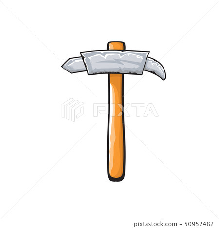 Claw hammer on white background, cartoon illustration of repair