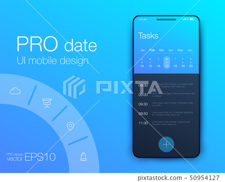 Mobile phone application for analytics. stock vector Mobile phone application for analytics. stock vector 50954127