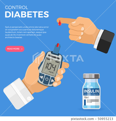 Blood Glucose Meter in Hand 50955213