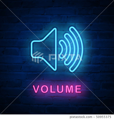 Vector illuminated neon light icon sign volume 50955375