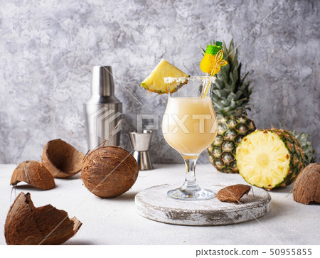 Pina colada. Traditional Caribbean cocktail 50955855