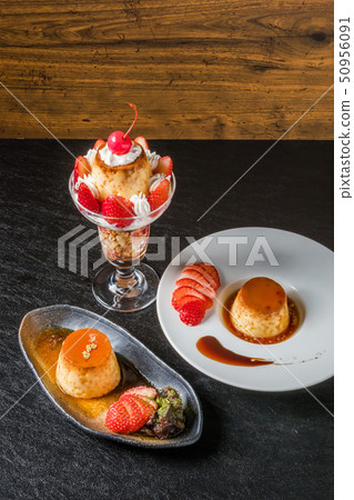 Homemade pudding Very delicious homemade custard pudding 50956091