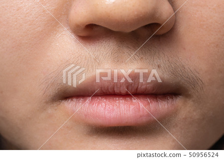 Girl with Mustache, Hairy woman at mouth,Shemale 50956524