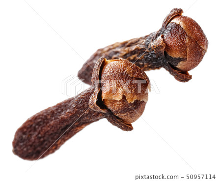 Dry clove buds isolated on white 50957114