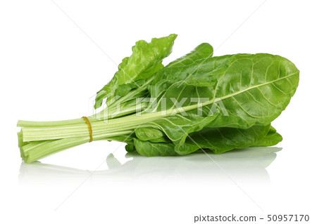 Fresh chard leaves isolated on white Fresh chard leaves isolated on white 50957170