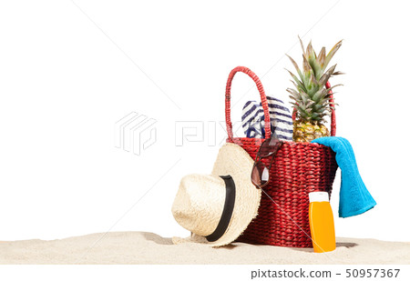 Red beach bag 50957367