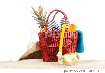 Red beach bag 50957410
