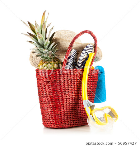 Red beach bag 50957427