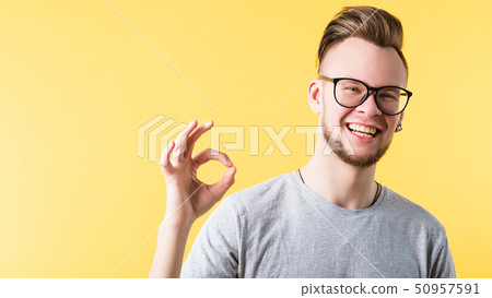 positive friendly smiling emotional guy portrait 50957591