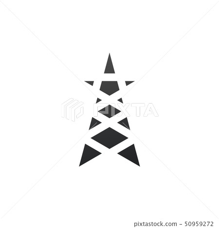 Cell Phone Tower, electric tower pole. Vector Cell Phone Tower, electric tower pole. Vector 50959272