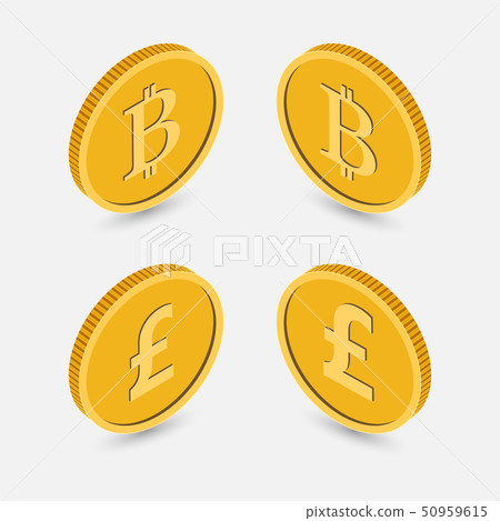 A set of coins in isometric. A set of coins in isometric. 50959615