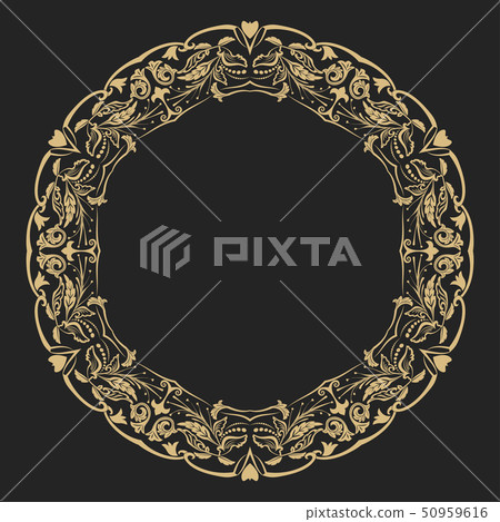 Circular baroque ornament. Circular baroque ornament. 50959616