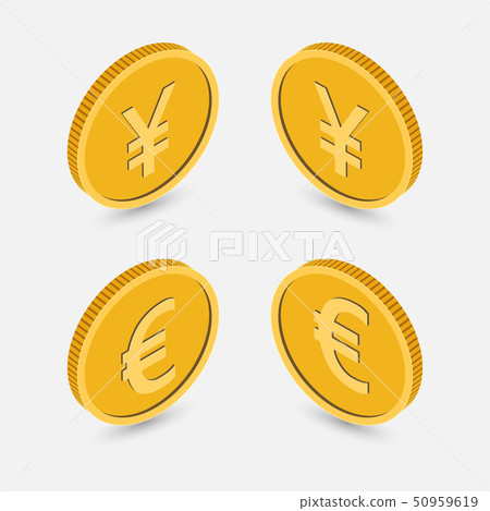 A set of coins in isometric. 50959619