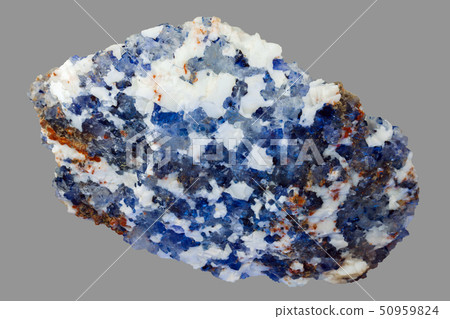 piece of halite mineral isolated on gray piece of halite mineral isolated on gray 50959824
