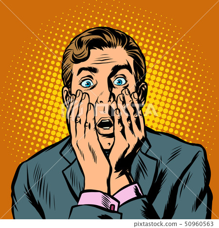 surprised man businessman covered his face with his hands 50960563