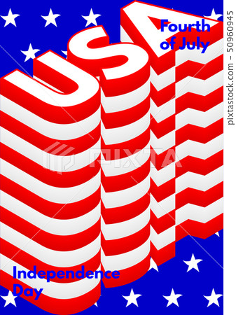 Fourth of July, USA Independence Day modern poster. Fourth of July, USA Independence Day modern poster. 50960945