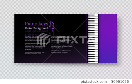 Vector design template with top view Piano keys Vector design template with top view Piano keys 50961056