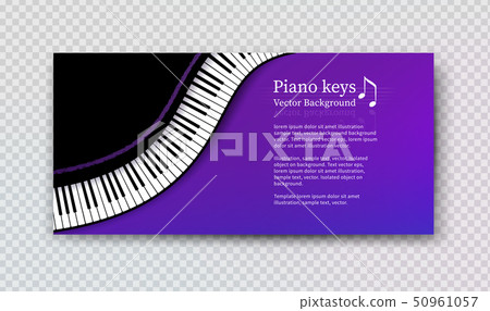 Vector design template with top view Piano keys Vector design template with top view Piano keys 50961057