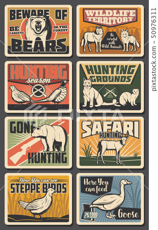 Wild animals, birds natural park, hunting season 50976311