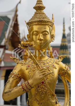Golden Kinnon Kinnaree Statue at Grand Palace 50977608