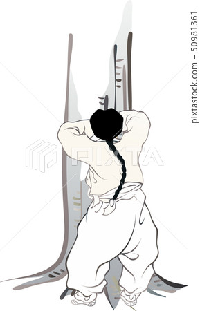 Illustration of characters in Korean folk painting. 028 Illustration of characters in Korean folk painting. 028 50981361