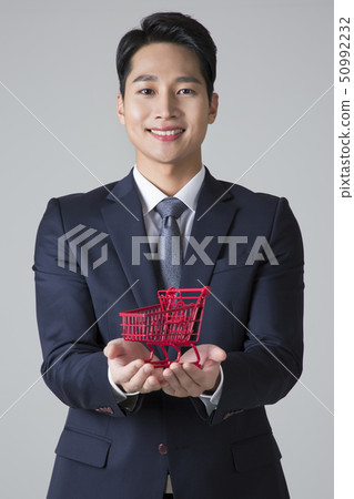 Attractive young man. sale, shopping, fashion, and style concept photo 302 50992232