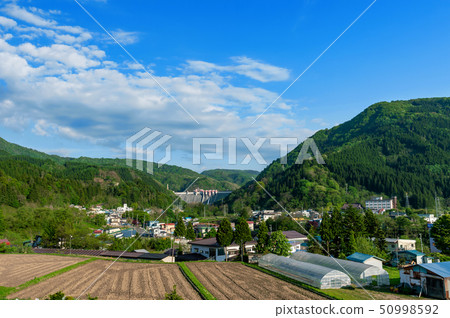 [Kuroishi City, Aomori Prefecture] Kuroishi Onsenkyo and Asase Ishikawa Dam in spring 50998592