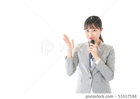 給演示文稿的女商人 51017598