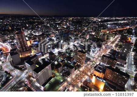 Night view of the center of Hamamatsu city Night view of the center of Hamamatsu city 51031397