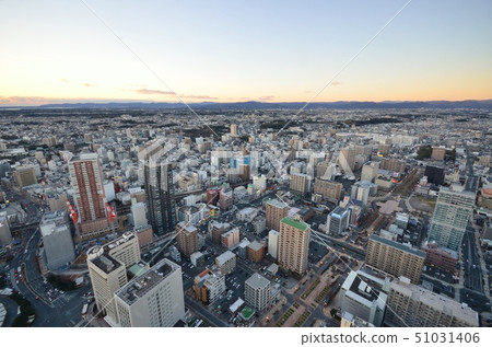 Sunset view of central Hamamatsu city Sunset view of central Hamamatsu city 51031406