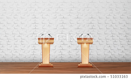 Interior Of Conference Room For Debates Vector 51033163