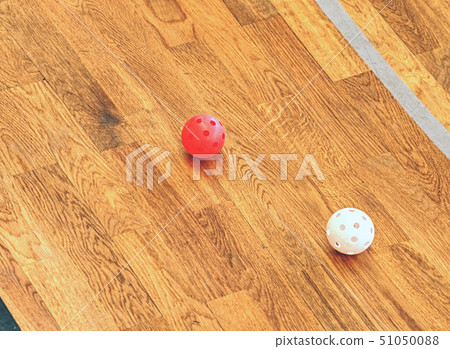 Floorball court with ball and player area. Floor Floorball court with ball and player area. Floor 51050088