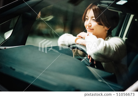 Woman car drive Woman car drive 51056673